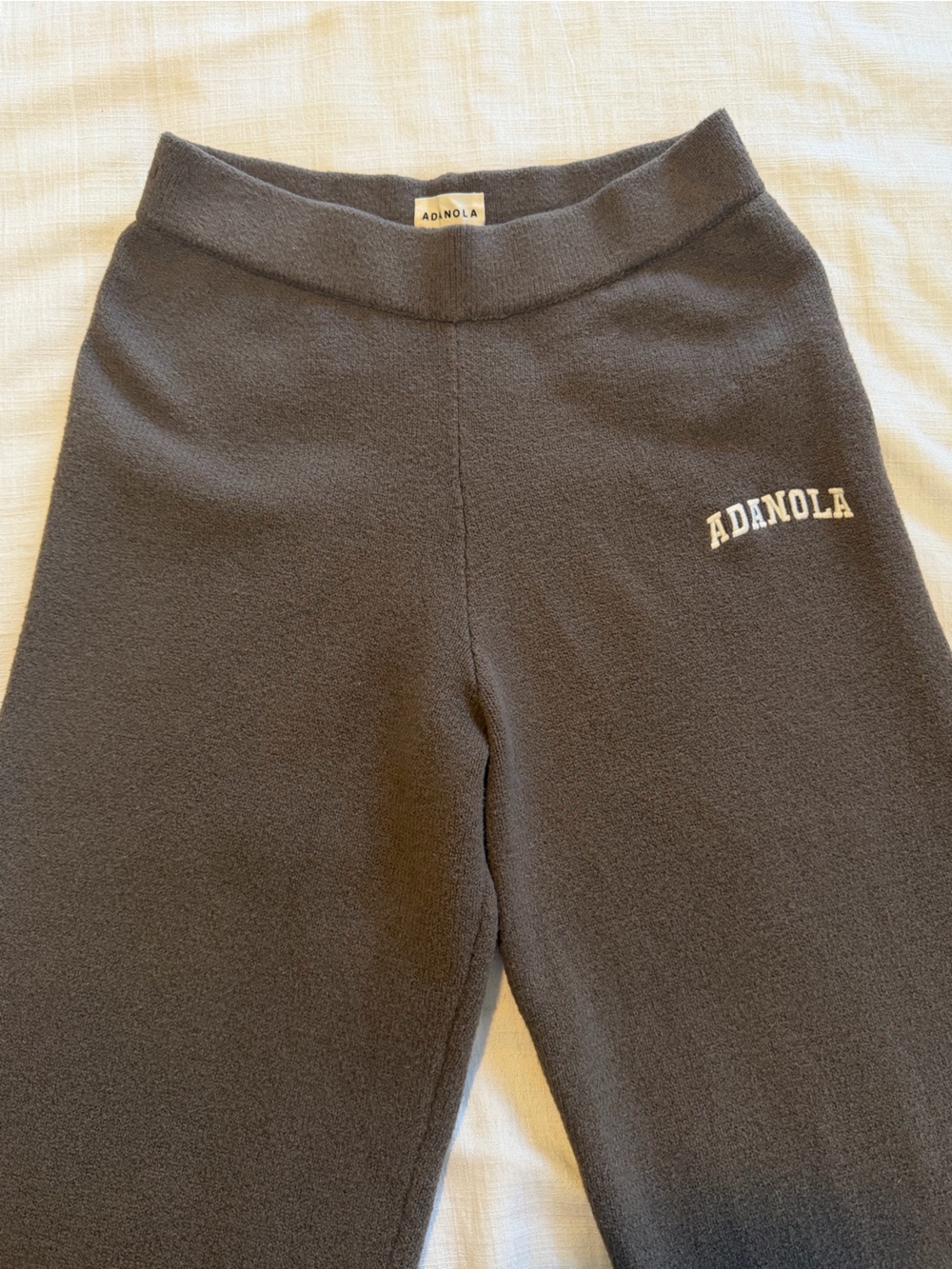 Adanola Varsity Knit Straight Leg Sweatpants Dark Cocoa Brown Size Small (tall) - Picture 5 of 13